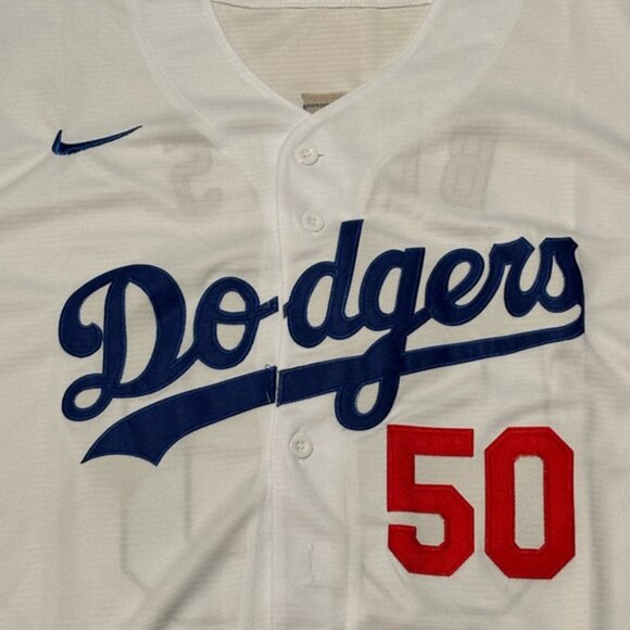 Los Angeles Dodgers Mookie Betts # 50 Jersey , Unisex - Picture 5 of 16
